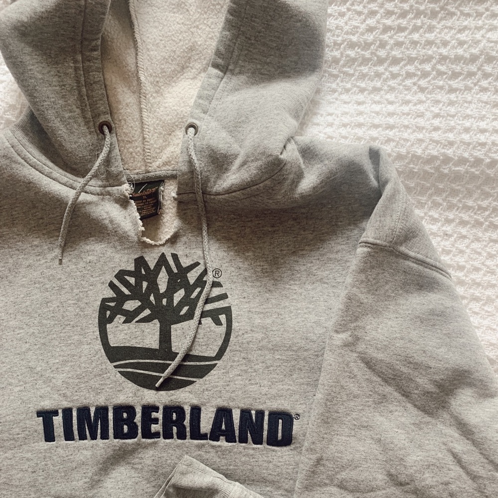 Oversized Cropped Timberland Hoodie